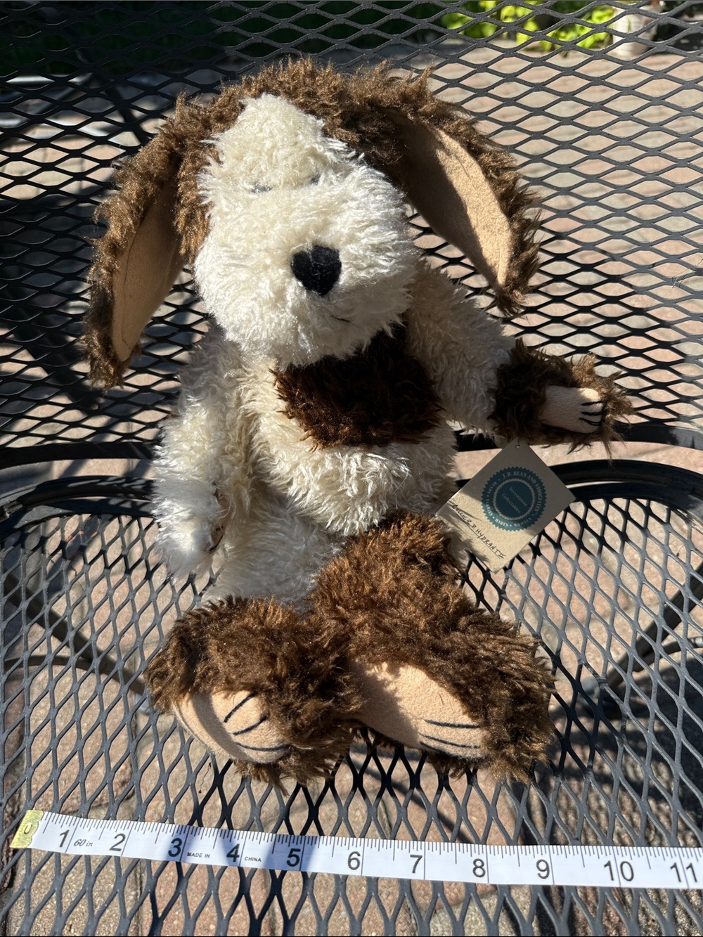 Boyds Bears “Collier P. Hydrant II” Plush Brown & Cream dog with collar